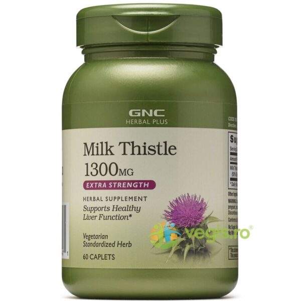 Reducere  Milk Thistle (Extract Standardizat de Silimarina) Herbal Plus 1300mg 60tb vegetale