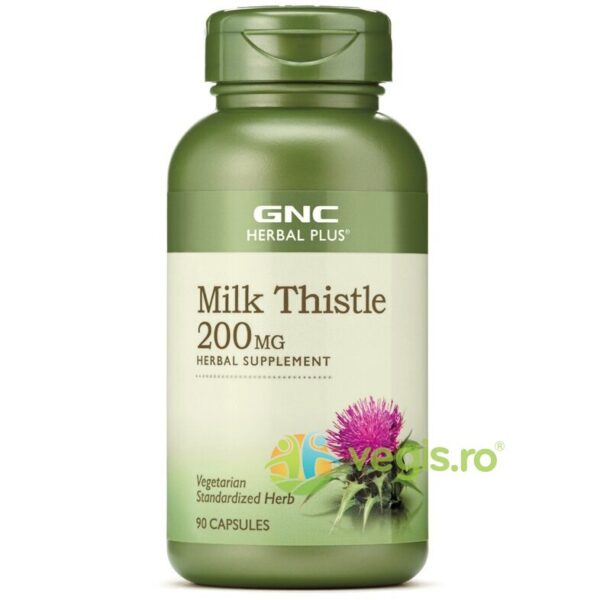 Reducere  Milk Thistle (Silimarina) Herbal Plus 200mg 90cps vegetale