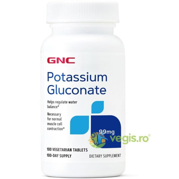 Reducere  Potassium Gluconate (Gluconat de Potasiu) 99mg 100tb vegetale