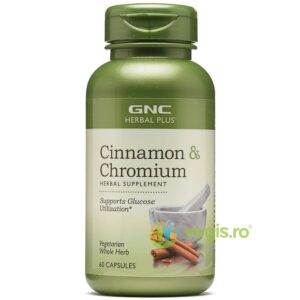 Reducere  Cinnamon & Chromium (Extract Standardizat de Scortisoara si Crom) Herbal Plus 60cps