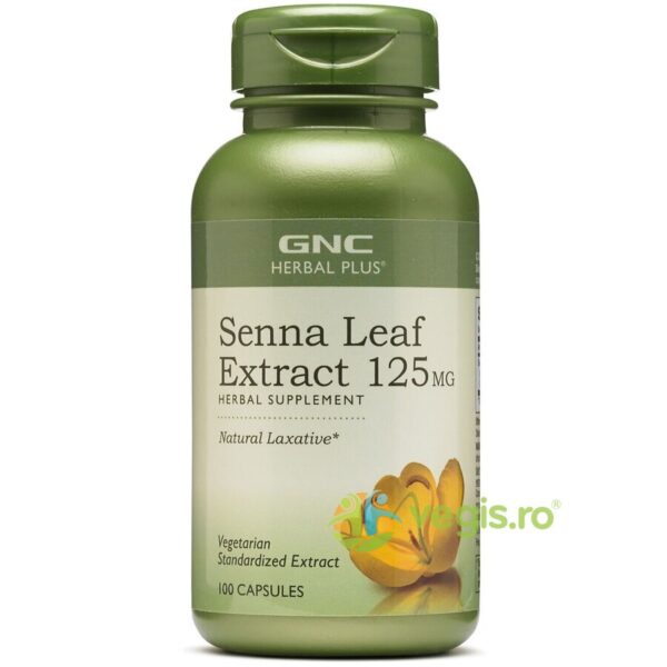 Reducere  Extract Frunze de Senna (Senna Leaf) Herbal Plus 125mg 100cps vegetale