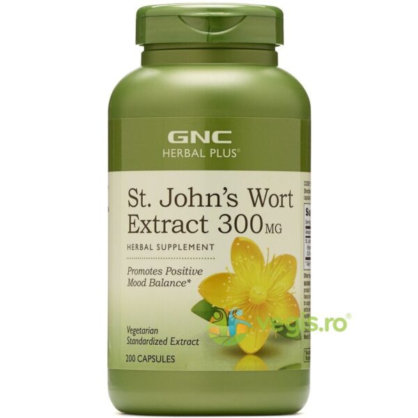 Reducere  Extract Standardizat de Sunatoare (St. John’s Wort) Herbal Plus 300mg 200cps