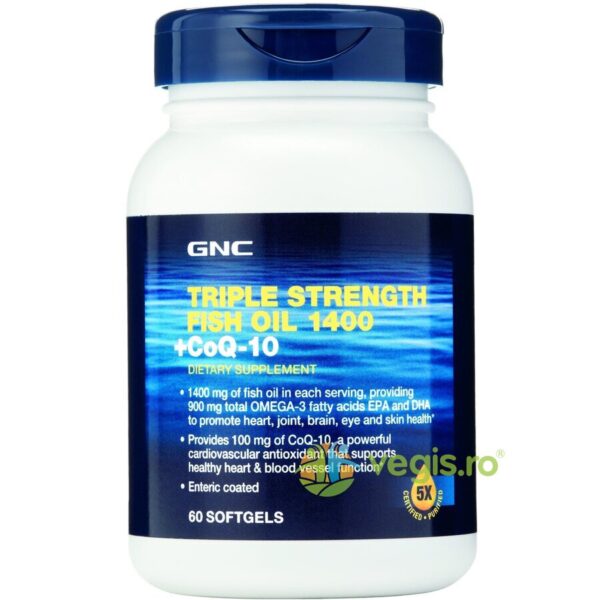 Reducere  Ulei de Peste 1400 si Coenzima Q10 Triple Strength 60cps moi