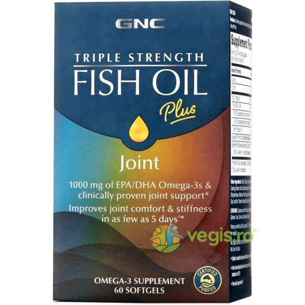 Reducere  Ulei de Peste cu Suport pentru Articulatii (Fish Oil Plus Joint) Triple Strength 60cps moi