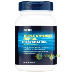 Reducere  Ulei de Peste + Resveratrol Triple Strength 60cps moi