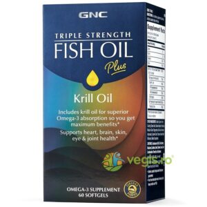 Reducere  Ulei de Peste Plus Ulei de Krill Triple Strength 60cps moi