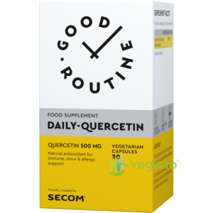 Reducere  Quercetin (Quercitina) 500mg 30 cps vegetale Secom,