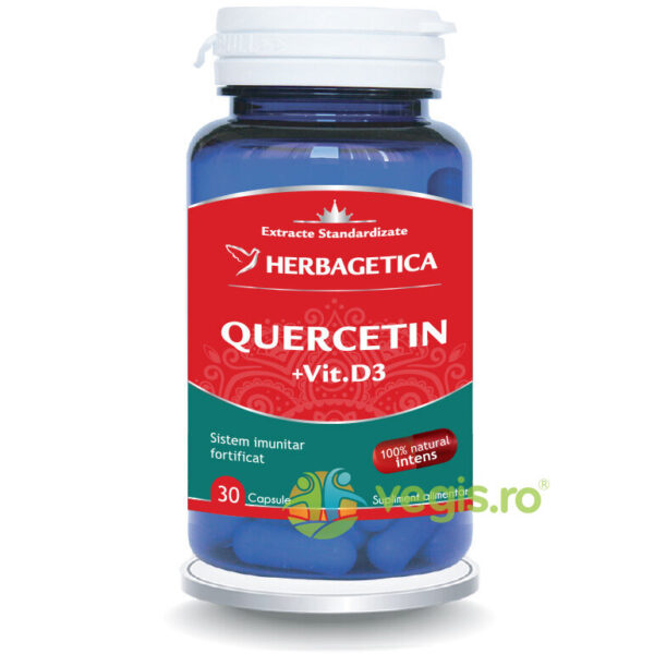 Reducere  Quercetin + Vitamina D3 30cps