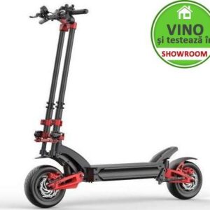 Reducere  Trotineta electrica ZERO 11x, Baterie LG 32Ah/72V, Autonomie 160 Km, Viteza 110 Km/h, Motor 2 x 1600W, Roti pneumatice 11inch, Suspensii hidraulice (Negru/Rosu)