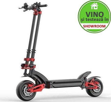 Reducere  Trotineta electrica ZERO 11x, Baterie LG 32Ah/72V, Autonomie 160 Km, Viteza 110 Km/h, Motor 2 x 1600W, Roti pneumatice 11inch, Suspensii hidraulice (Negru/Rosu)