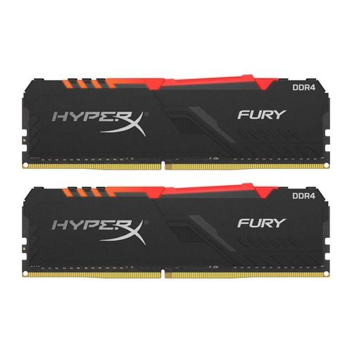 Reducere  Memorii Kingston HyperX Fury RGB 16GB(2x8GB) DDR4 3600MHz CL17 Dual Channel Kit