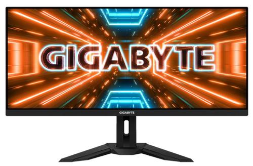 Reducere  Monitor Gaming IPS LED GIGABYTE 34inch M34WQ, WQHD (3440 x 1440), HDMI, DisplayPort, USB Type-C, USB 3.0, Boxe, 144 Hz, 1 ms (Negru)