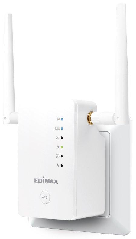 Reducere  Range Extender Wireless Edimax Gemini RE11S, Gigabit, Dual Band, 1200 Mbps, 2 Antene externe (Alb)