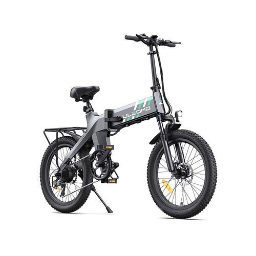 Reducere  Bicicleta electrica pliabila Ulzomo Ridge 20 E-bike, 250W, 36V 15.6Ah, autonomie 60km, viteza maxima 25km/h, roti 20” (Gri)