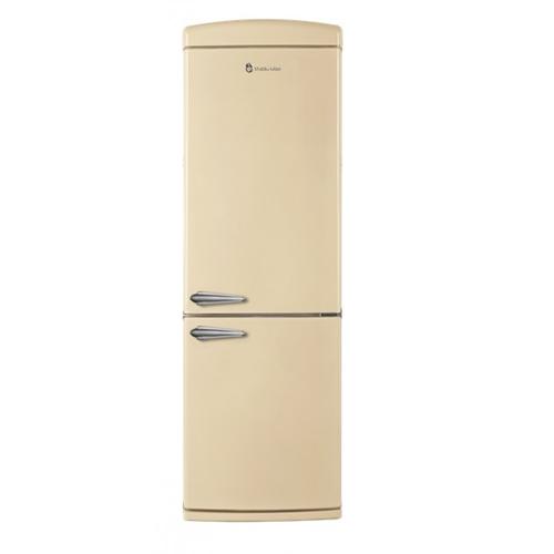 Reducere  Combina frigorifica Studio Casa Retro Beige, H 190 cm, 330 l, Tehnologie No-Frost, Deschidere dreapta, Panou control LED, Functie congelare rapida, Mod eco, Iluminat interior (Bej)