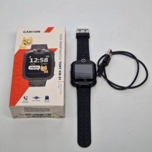 Reducere  Smartwatch Canyon Tony CNE-KW31BB, LCD 1.54inch, 32MB RAM, Bratara silicon, dedicat pentru copii (Negru)