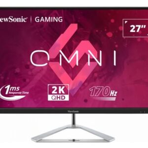 Reducere  Monitor Gaming IPS LED ViewSonic 27inch VX2780-2K, QHD (2560 x 1440), HDMI, DisplayPort, 170 Hz, 1 ms (Negru/Argintiu)