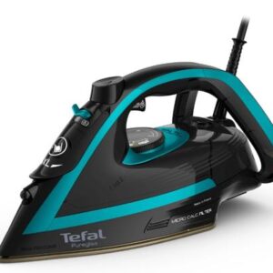 Reducere  Fier de calcat Tefal Puregliss FV8066E0, 3000 W, abur variabil 50 g/min, Colector Micro Calc, Oprire automata, (Negru/Albastru)