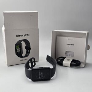 Reducere  Bratara fitness Samsung Galaxy Fit 3, ecran AMOLED 1.6inch, Bluetooth 5.3, bratara silicon (Negru/Gri)