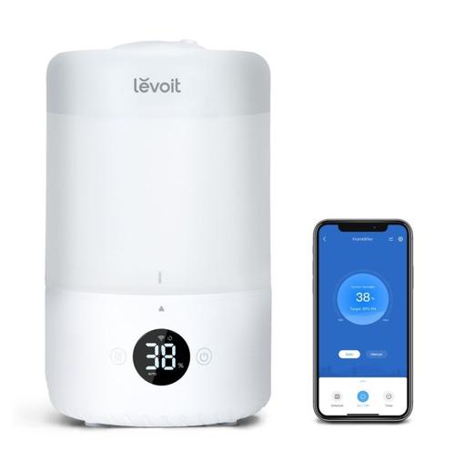 Reducere  Umidificator de aer LEVOIT Dual 200S, SMART, WI-FI Ultrasonic, Rezervor 3 L, Silentios, Aromaterapie, Functie AUTO, Autonomie 25 ore (Alb)