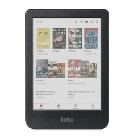 Reducere  Ebook Reader Kobo Clara Colour, Ecran E Ink Kaleido 6inch, Procesor 2GHz, 512MB RAM, 16GB Flash, USB Type-C, ComfortLight PRO, Wi-Fi, IPX8 (Negru)