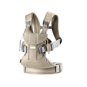 Reducere  Ham anatomic BabyBjorn, cu pozitii multiple de purtare One AIR, Greige, 3D Mesh