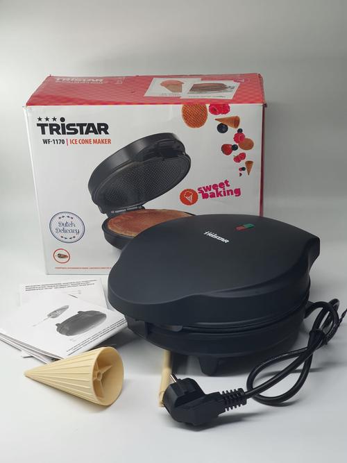 Reducere  Aparat pentru conuri de inghetata Tristar WF-1170, 700 W, Acoperire antiaderenta, Accesoriu pentru conuri, Negru