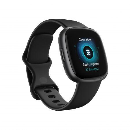 Reducere  Ceas activity tracker Fitbit Versa 4, GPS, NFC, Bluetooth, Waterproof (Negru)