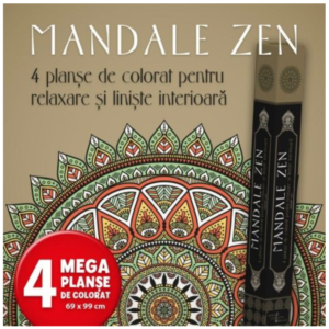 Reducere  Mandale Zen. 4 planșe de colorat pentru relaxare și liniște interioară Reducere