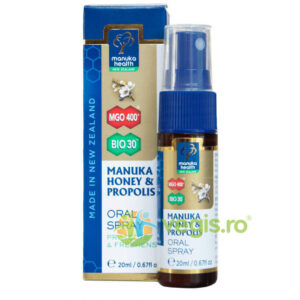 Reducere  Spray Oral cu Miere de Manuka (MGO 400+) și Propolis 20ml