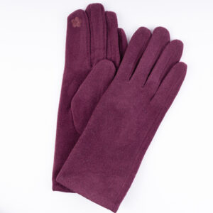 Reducere  Manusi simple dama bordo din material textil Reducere