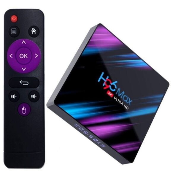 Reducere  Mini PC TV Box H96 Max, Android 9.0, UltraHD 4K, 60fps, 4GB RAM, 32GB ROM, 5G WiFi, Bluetooth 4.1, Cu IPTV Reducere