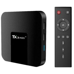 Reducere  Mini PC Tv Box Techstar® TX3 Mini+, Procesor Quad Core Amlogic S905X2, Android 11, UHD 4K, 2GB RAM, 16GB ROM, WiFi, Telecomanda Reducere