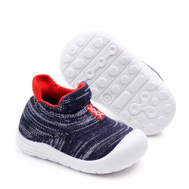 Reducere  Mocasini tip adidas – Bleumarine cu rosu