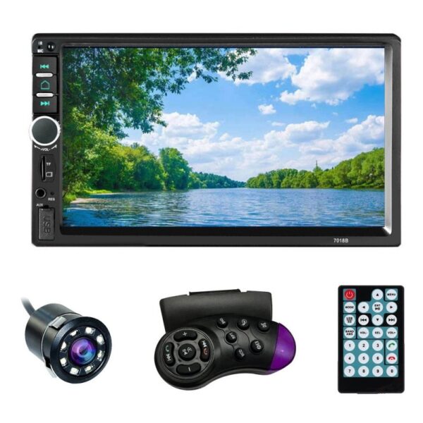 Reducere  MP5 Player Techstar® 7021, 2DIN, Camera Marsarier, Ecran HD Touch 7″, Comenzi Volan, Telecomanda, MirrorLink, Bluetooth 4.2 Reducere