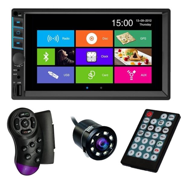 Reducere  MP5 Player Techstar® 7055, 2DIN, Camera Marsarier, Ecran HD Touch 7″, Comenzi Volan, Telecomanda, MirrorLink, Bluetooth 4.2 Reducere