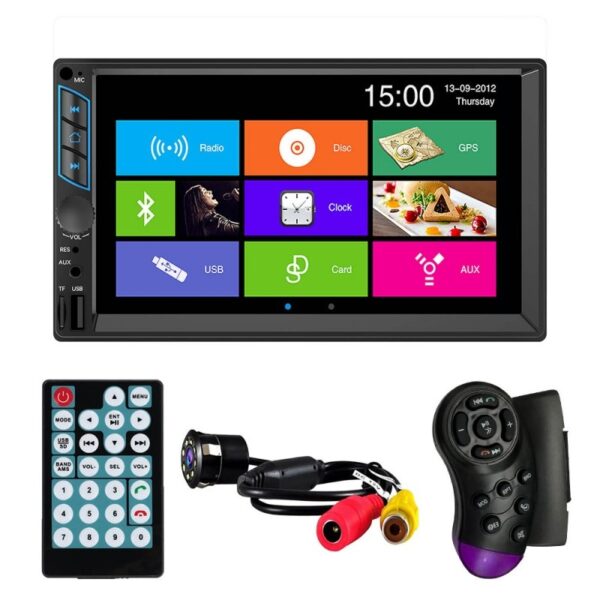 Reducere  MP5 Player Techstar® 7059, 2DIN, Camera Marsarier, Ecran HD Touch 7″, Comenzi Volan, Telecomanda, MirrorLink, Bluetooth 4.2 Reducere