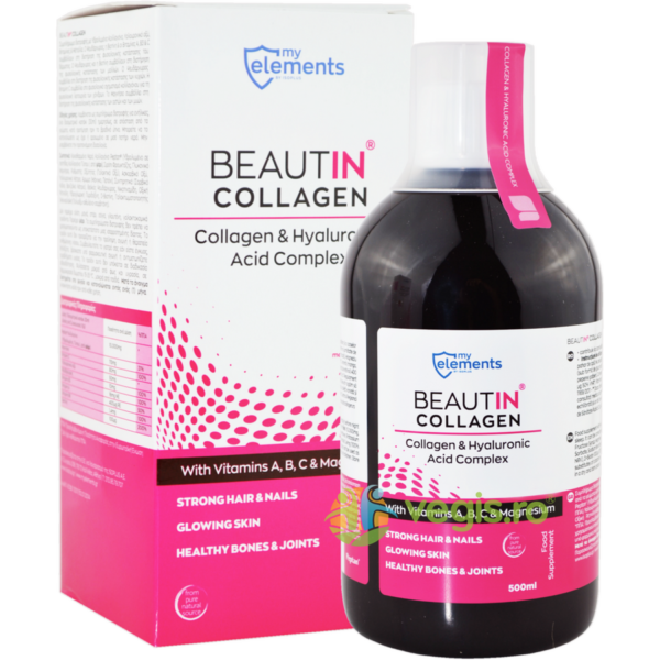 Reducere  Beautin Colagen Lichid cu Capsuni si Vanilie + Magneziu 500ml