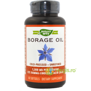 Reducere  Borage (Limba-mielului) 1300mg EfaGold 60cps Secom,