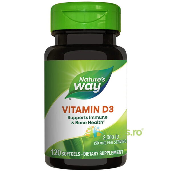 Reducere  Vitamina D3 2000ui (Adulti) 120cps Secom,