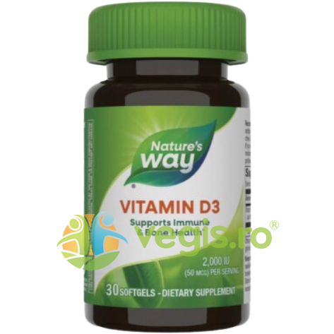 Reducere  Vitamina D3 2000ui (Adulti) 30cps Secom,