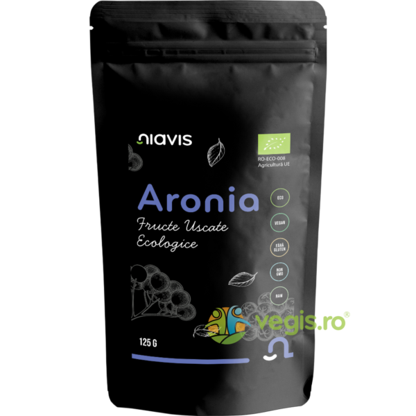 Reducere  Aronia Fructe Uscate Raw Ecologice/Bio 125g