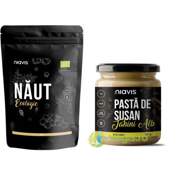 Reducere  Pachet Naut Ecologic/Bio 500g + Pasta de Susan Tahini Alb Ecologica/Bio 250g