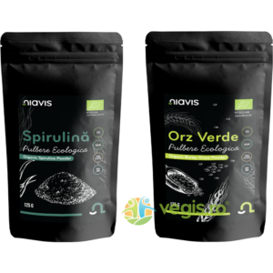 Reducere  Pachet Spirulina Pulbere Ecologica/Bio 125g + Orz Verde Pulbere Ecologica/Bio 125g