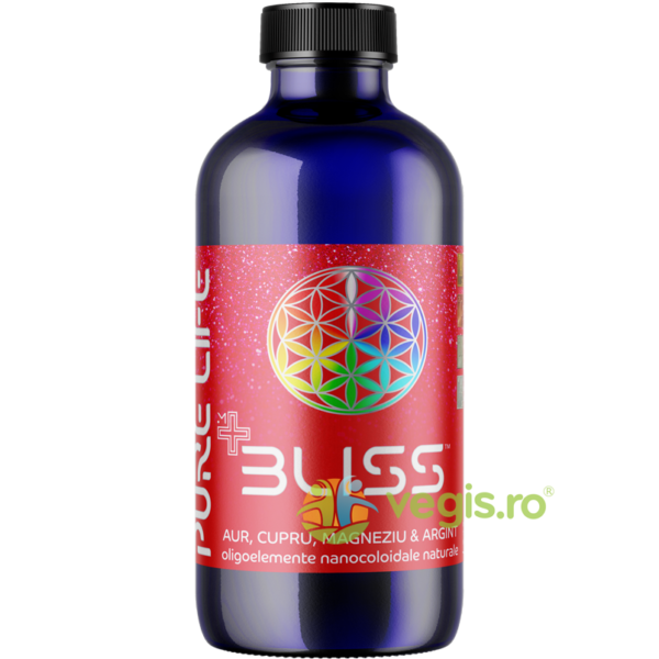 Reducere  Aur, Cupru, Magneziu si Argint Coloidal BLISS 35ppm 240ml