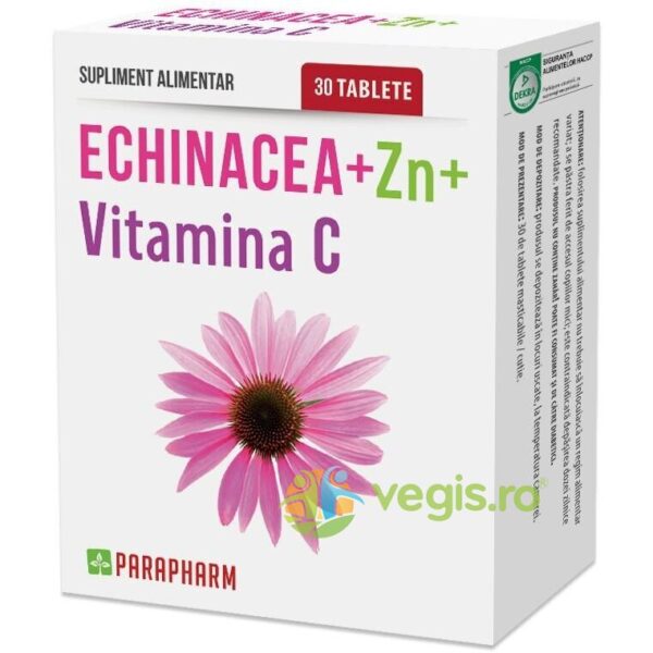 Reducere  Echinacea + Zinc + Vitamina C 30cps