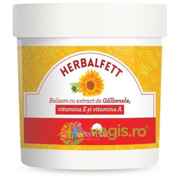 Reducere  HERBALFETT Balsam cu Extract de Galbenele, Vitamina E si Vitamina A 250ml