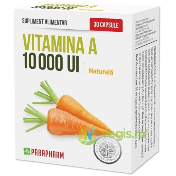 Reducere  Vitamina A 10000UI 30cps