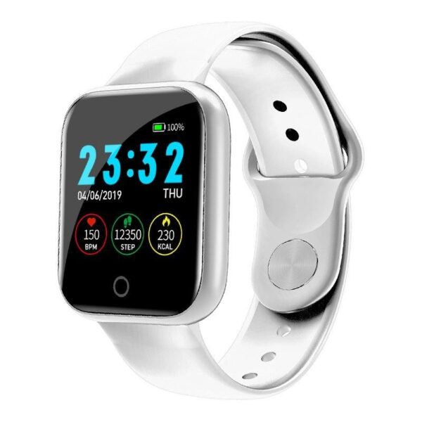 Reducere  Resigilat Ceas Smartwatch Techstar® I5, 1.3 inch OLED, Bluetooth 4.0 + EDR, Monitorizare Tensiune, Puls, Oxigenare Sange, Alerte Hidratare, Alb Reducere