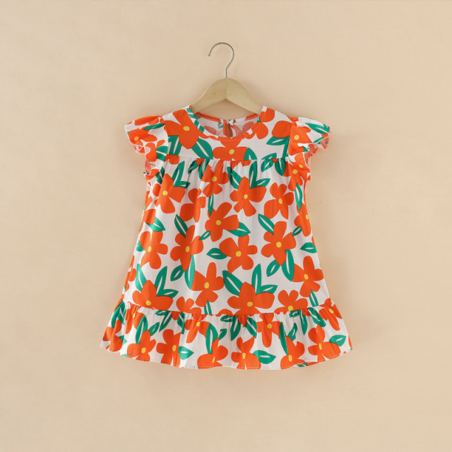 Reducere  Rochita pentru fetite – Orange flowers